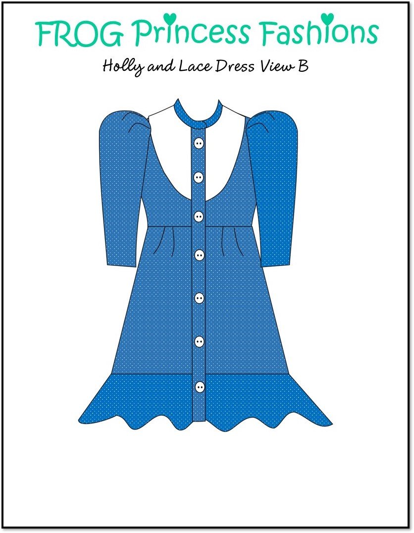Holly and Lace Dress 18" Doll Clothes Pattern