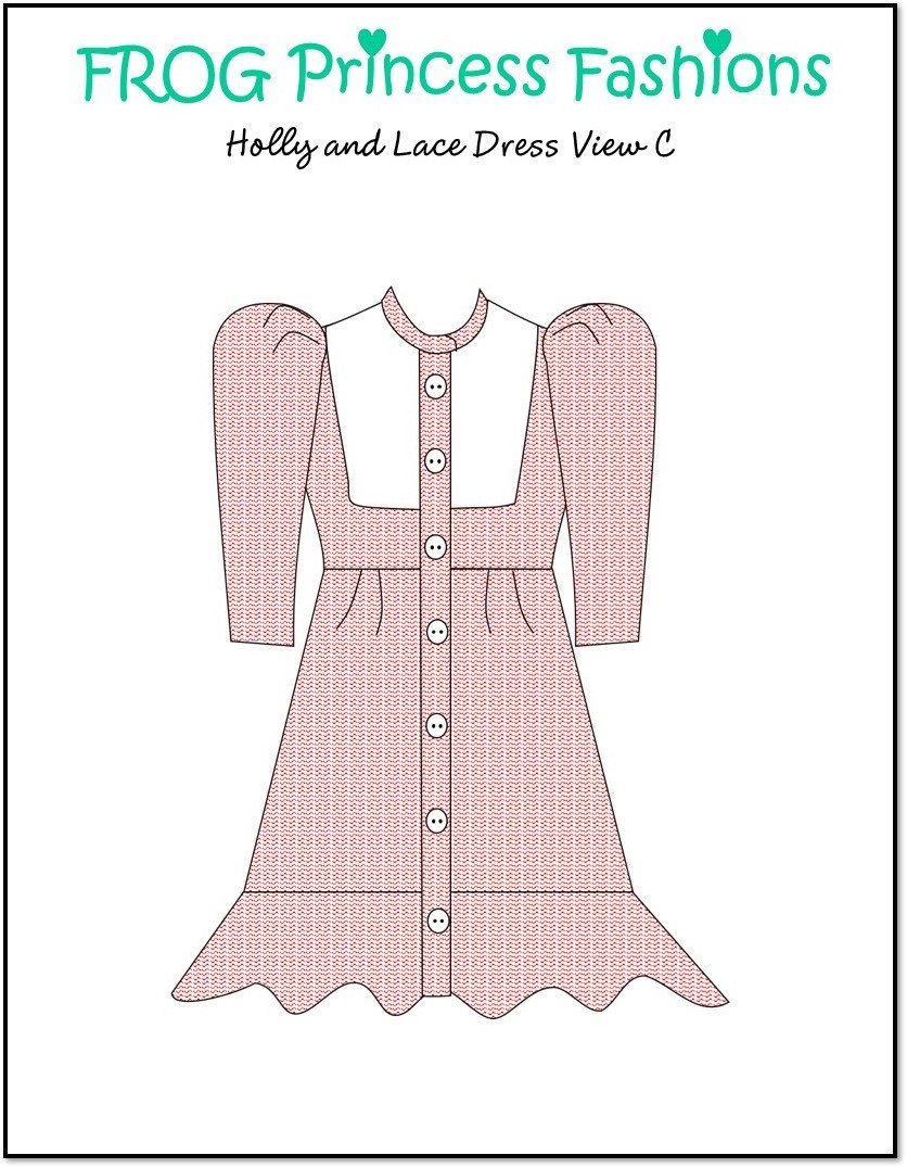 Holly and Lace Dress 18" Doll Clothes Pattern