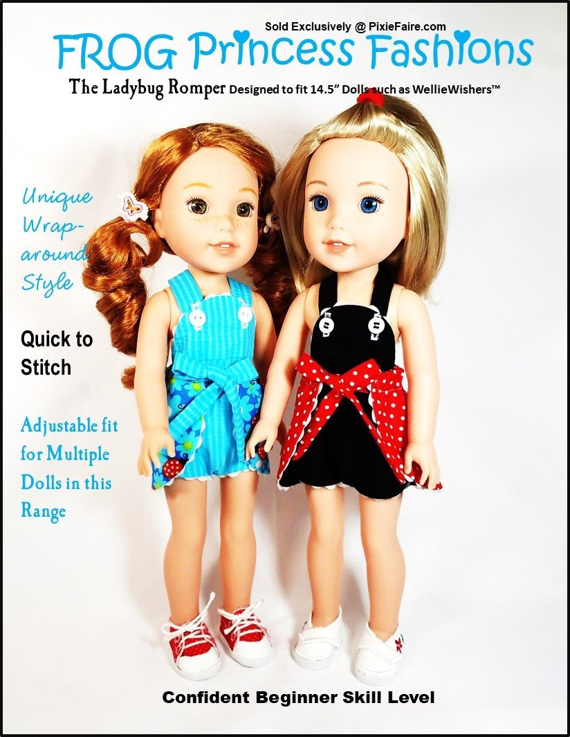 Ladybug Romper 14.5" Doll Clothes Pattern