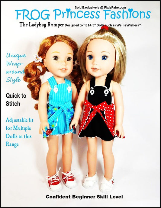 Ladybug Romper 14.5" Doll Clothes Pattern