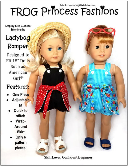 Ladybug Romper 18" Doll Clothes Pattern