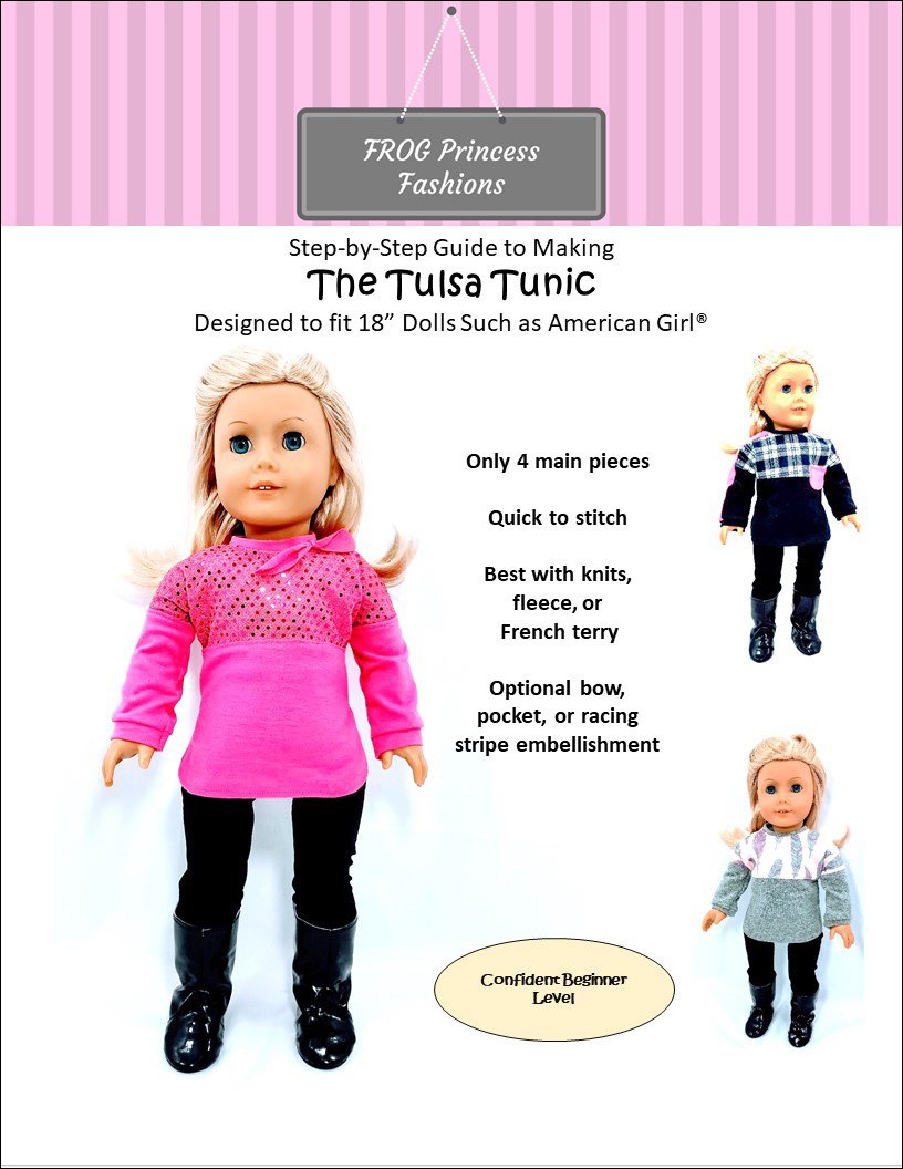 Tulsa Tunic 18" Doll Clothes Pattern
