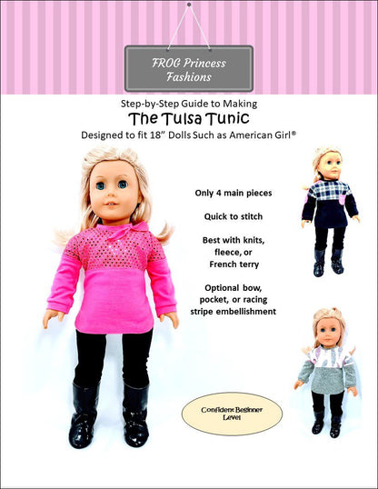 Tulsa Tunic 18" Doll Clothes Pattern