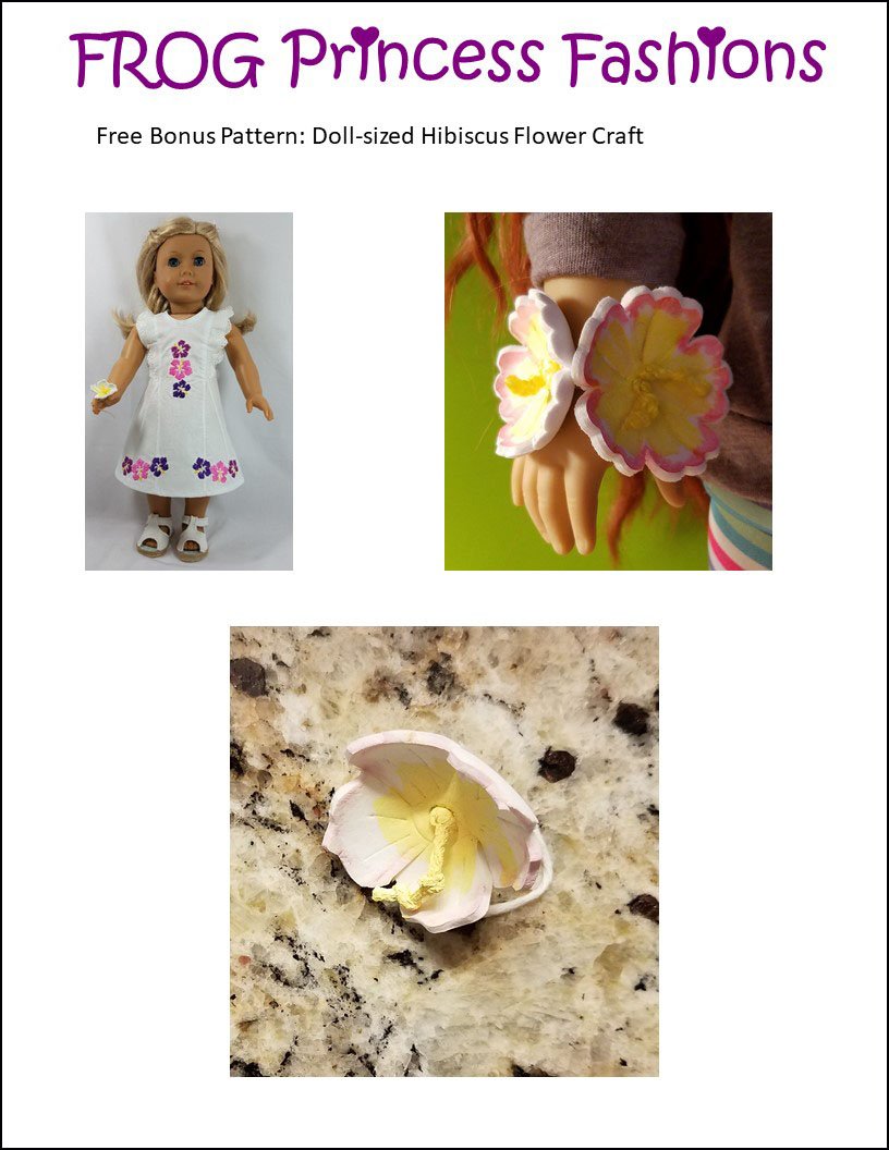 Waikiki Waves Dress 18" Doll Clothes Pattern