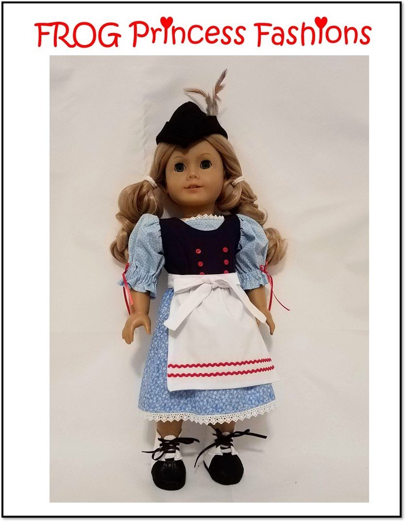 Edelweiss Dress Set 18" Doll Clothes Pattern