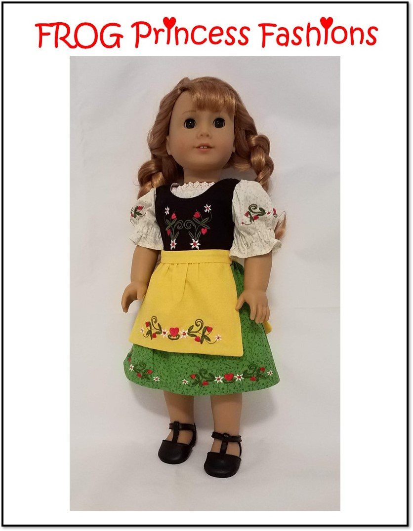 Edelweiss Dress Set 18" Doll Clothes Pattern