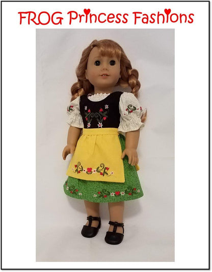 Edelweiss Dress Set 18" Doll Clothes Pattern