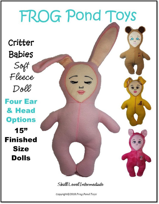Critter Babies 15" Soft Doll Pattern