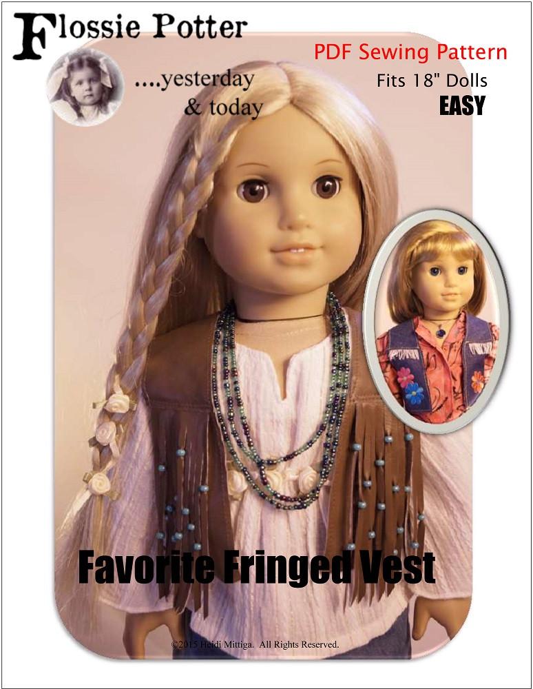 Favorite Fringed Vest 18" Doll Clothes