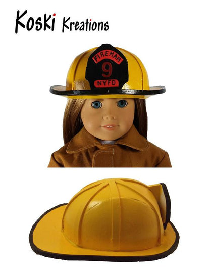 Firefighter Helmet 18" Doll Accessory Pattern