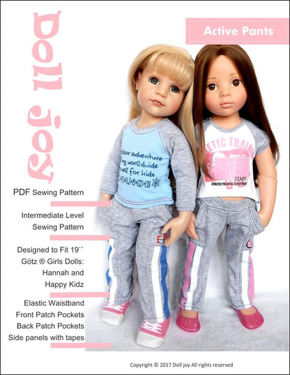 Active Pants Pattern for 19" Gotz Dolls