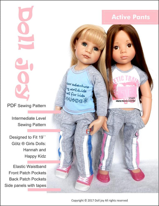 Active Pants Pattern for 19" Gotz Dolls