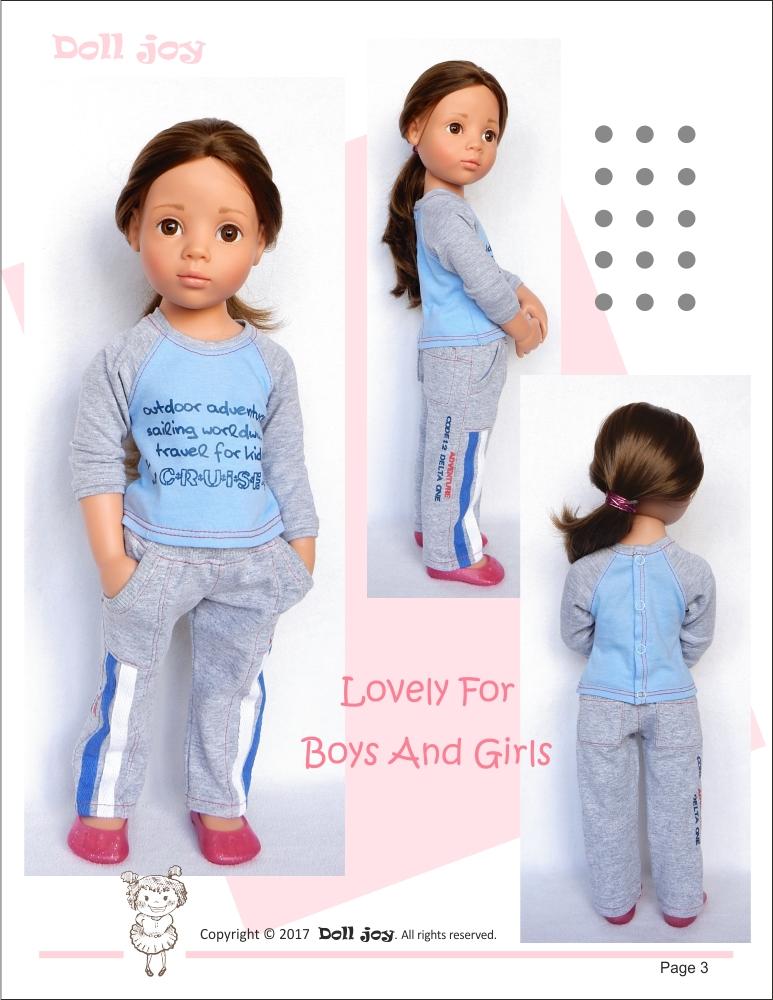 Active Pants Pattern for 19" Gotz Dolls