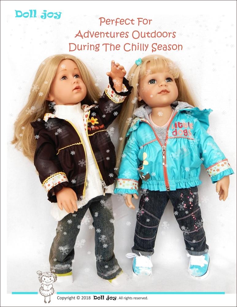 Windbreaker Jacket Pattern for 19" Gotz Dolls
