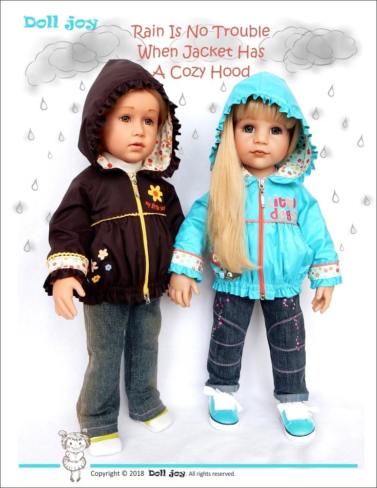 Windbreaker Jacket Pattern for 19" Gotz Dolls