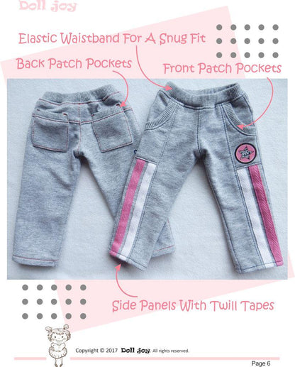 Active Pants Pattern for 19" Gotz Dolls