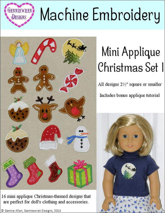 Mini Applique Christmas Design Set 1 Machine Embroidery Designs