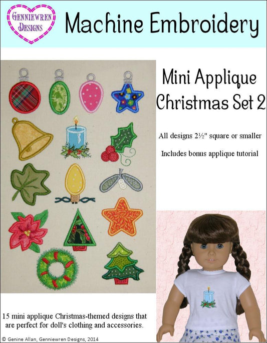 Mini Applique Christmas Design Set 2 Machine Embroidery Designs