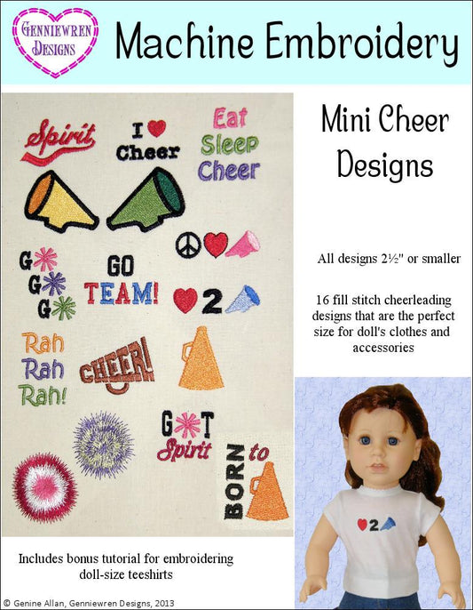 Mini Cheerleading Design Set Machine Embroidery Designs