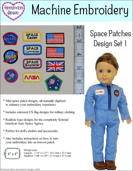 Mini Space Patches Set 1 Machine Embroidery Designs