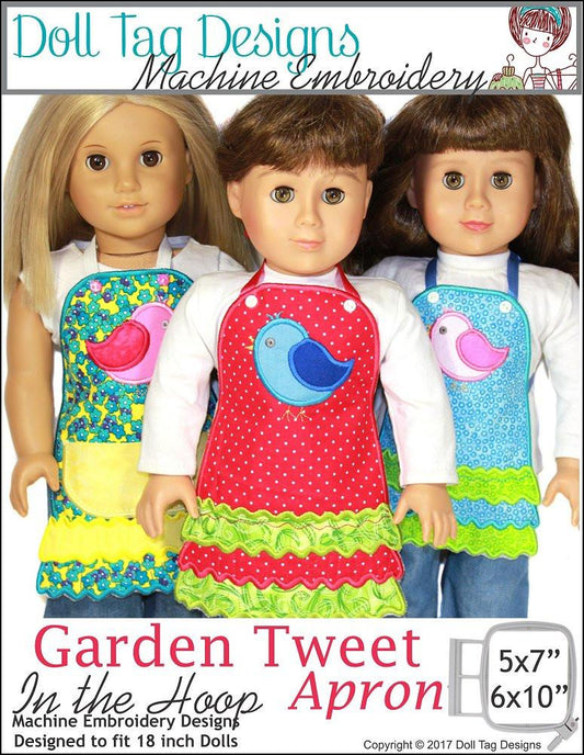 Garden Tweet Apron Machine Embroidery Designs