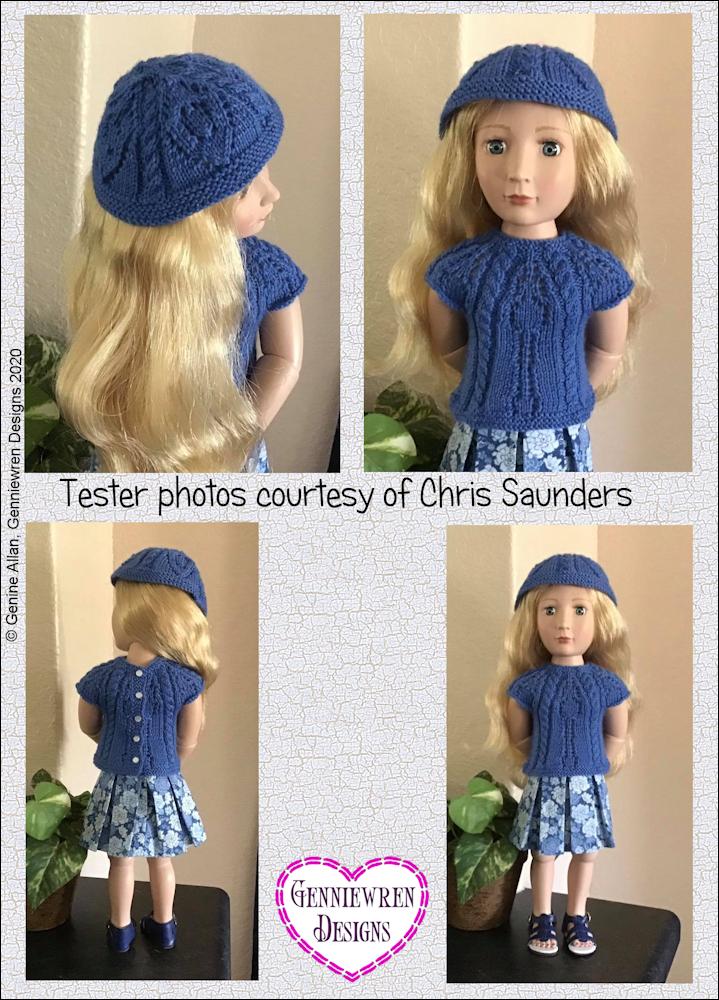 Cables and Lace Knitting Pattern for 16" dolls such as A Girl for All Time