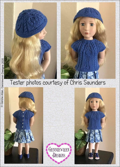 Cables and Lace Knitting Pattern for 16" dolls such as A Girl for All Time