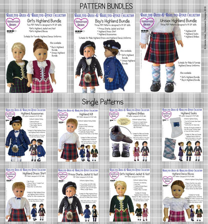 Highland Accessories 18" Doll Clothes Pattern