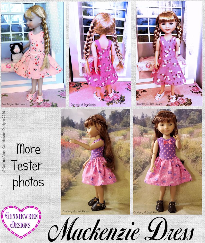 Mackenzie Dress Doll Clothes Pattern for Ruby Red Fashion Friends