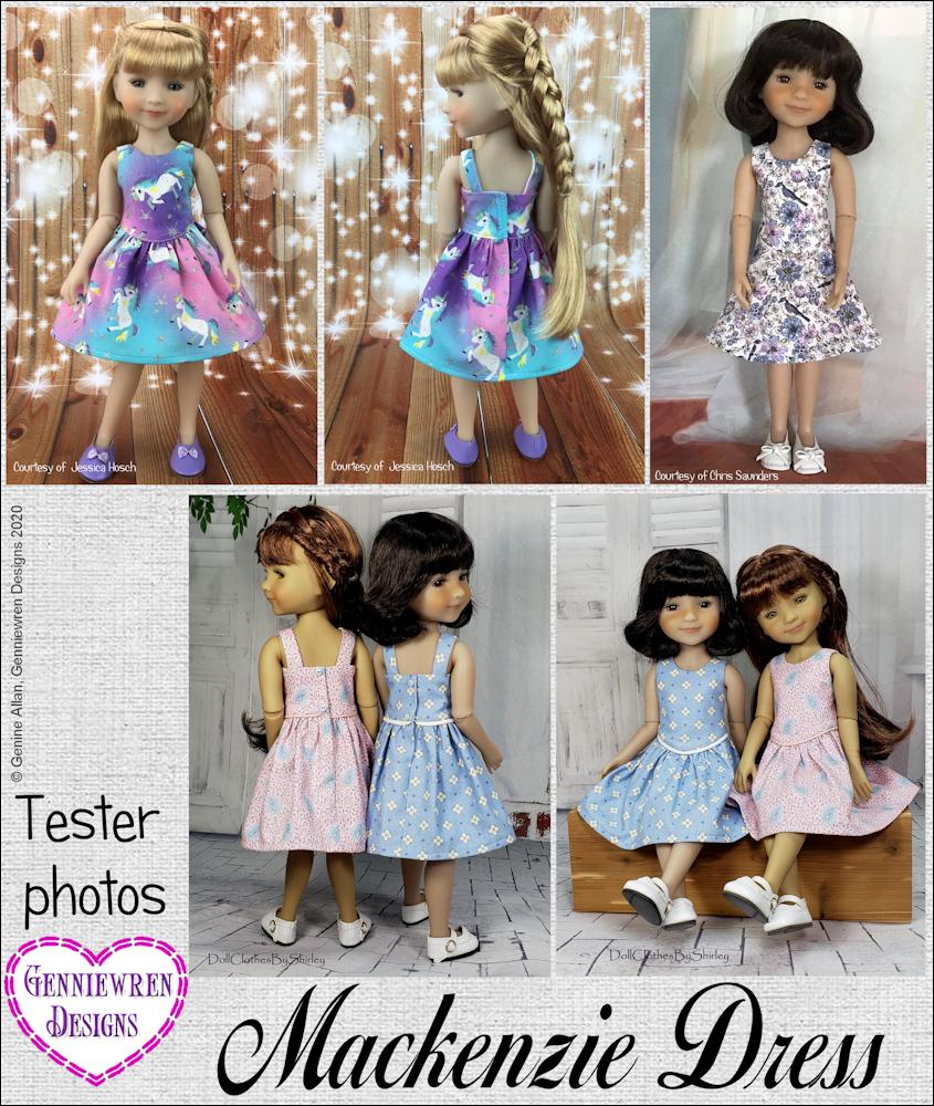 Mackenzie Dress Doll Clothes Pattern for Ruby Red Fashion Friends