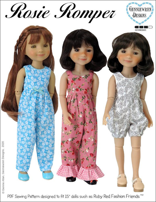 Rosie Romper Doll Clothes Pattern for Ruby Red Fashion Friends™