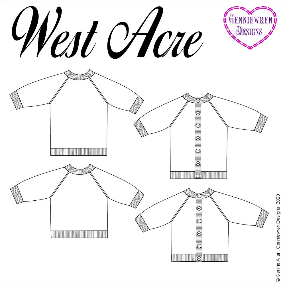 West Acre Sweater 18" Doll Knitting Pattern