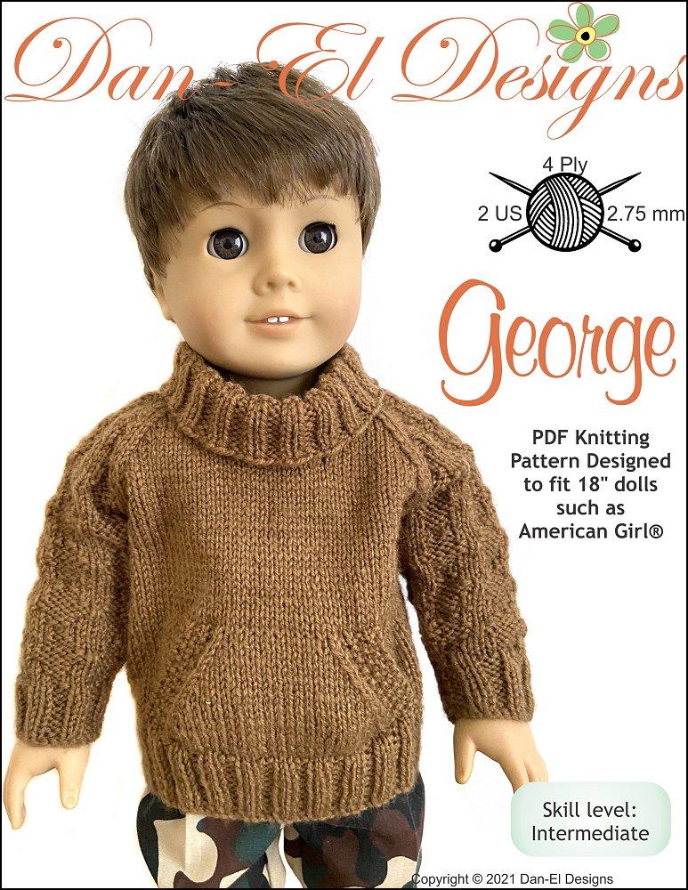 George 18" Doll Clothes Knitting Pattern