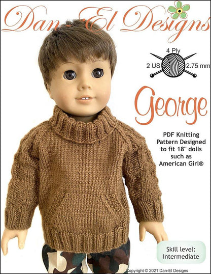 George 18" Doll Clothes Knitting Pattern
