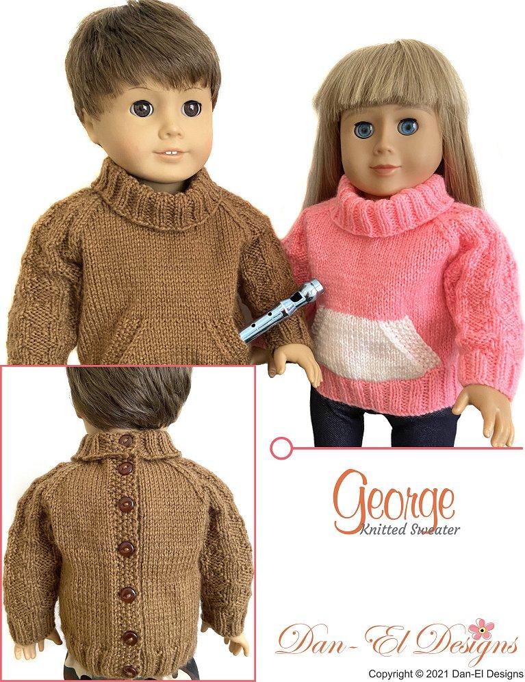 George 18" Doll Clothes Knitting Pattern