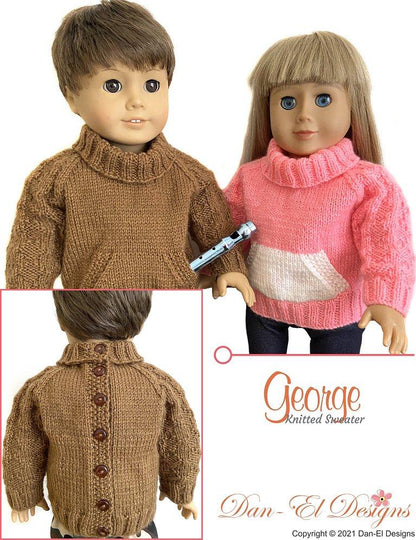 George 18" Doll Clothes Knitting Pattern