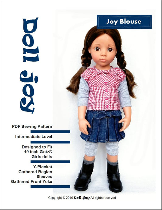 Joy Blouse Pattern for 19" Gotz Dolls