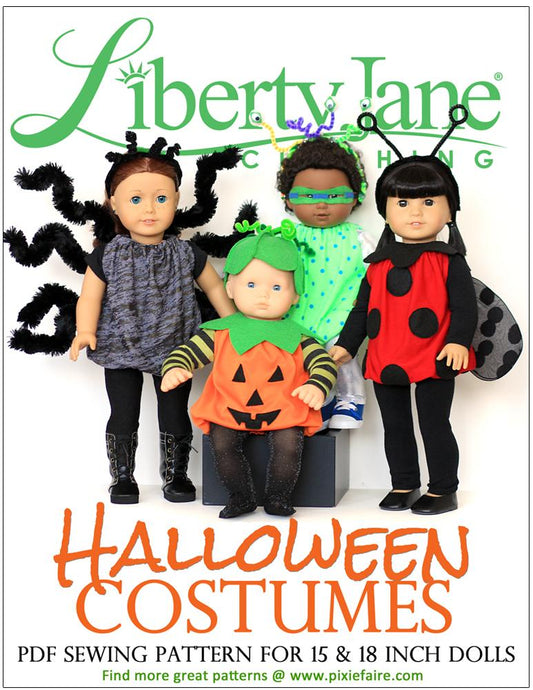 Halloween Costumes 15-18 inch Doll Clothes Pattern