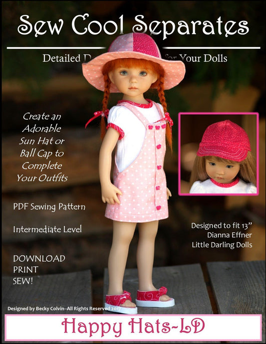 Happy Hats Pattern for Little Darling Dolls
