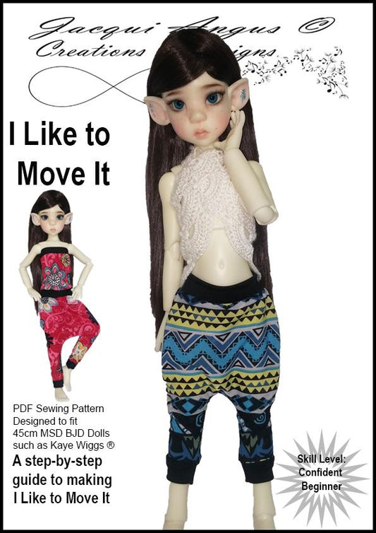 I Like To Move It - Harem Slacks and Jumper Pattern for MSD Ball Jointed Dolls