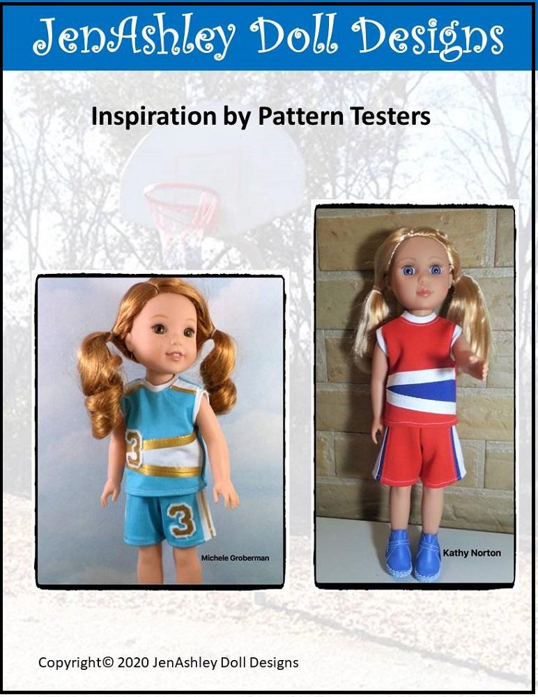 Shootin' Hoops Basketball Uniform 14-14.5" Doll Clothes Pattern