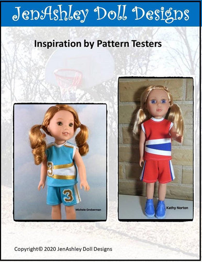 Shootin' Hoops Basketball Uniform 14-14.5" Doll Clothes Pattern