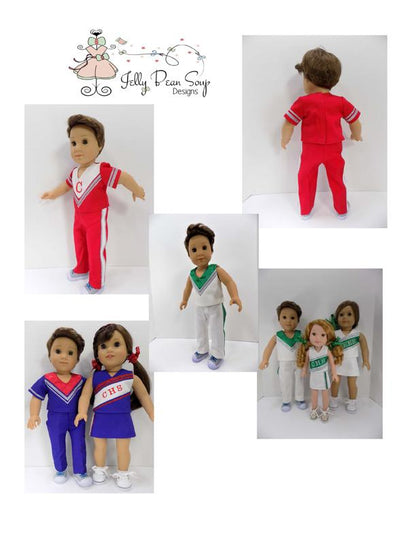 Boy Cheerleader 18" Doll Clothes Pattern