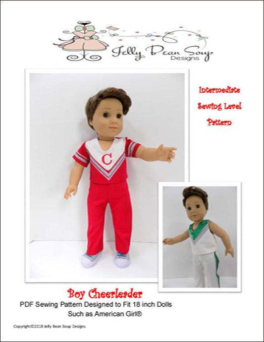 Boy Cheerleader 18" Doll Clothes Pattern
