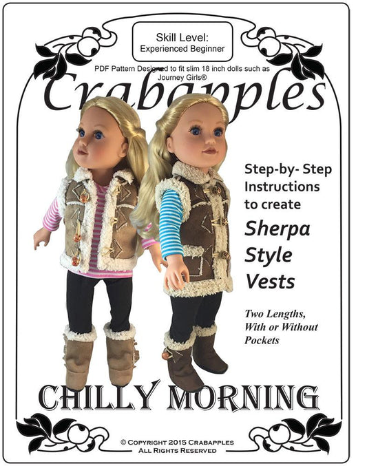 Chilly Morning Vest Pattern for Journey Girls Dolls