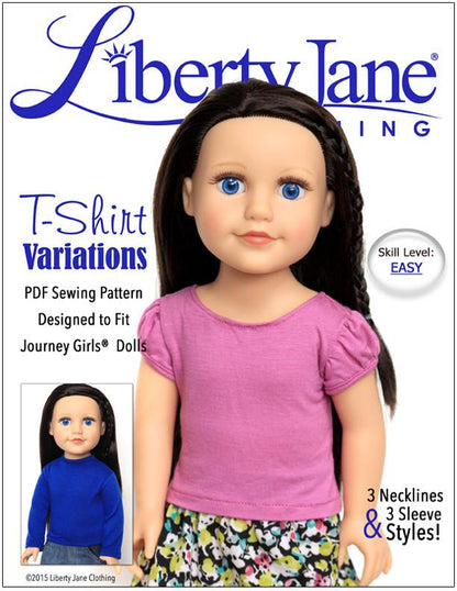 T-Shirt Variations Pattern for Journey Girls Dolls