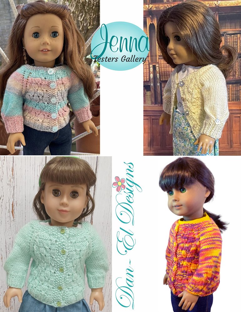 Jenna 18" Doll Clothes Knitting Pattern
