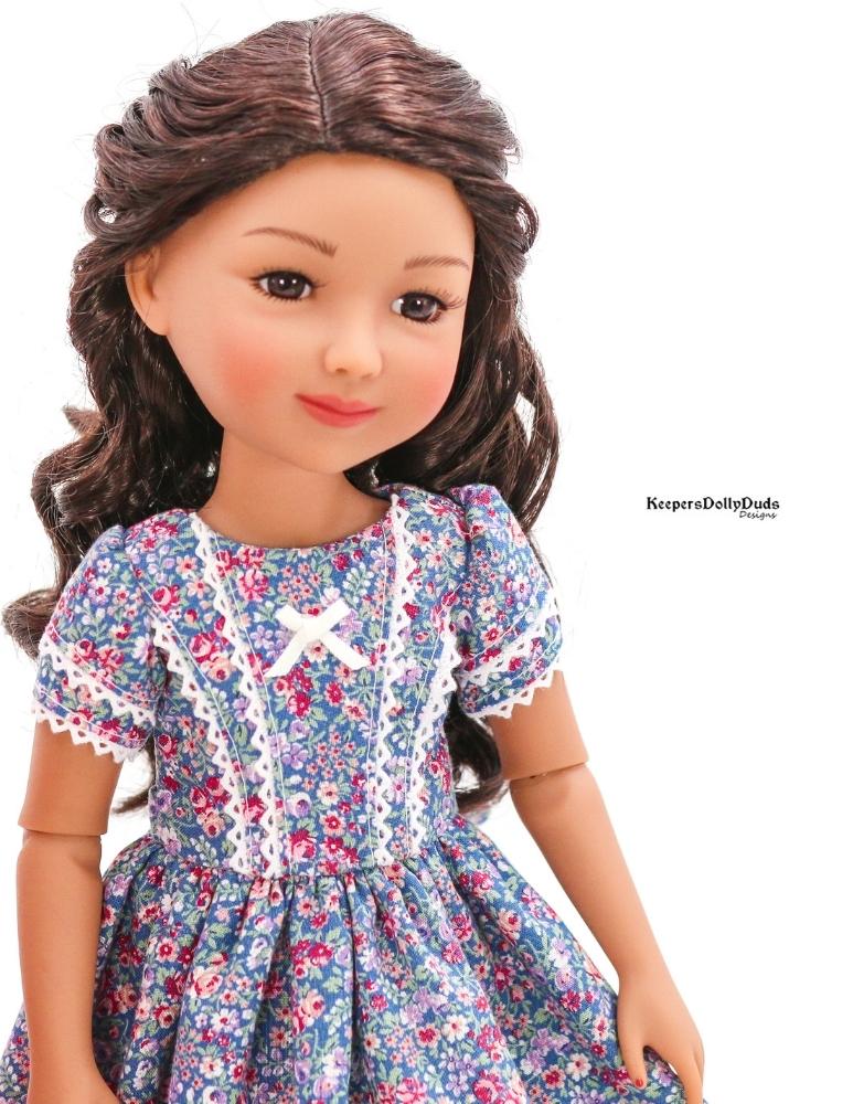1850's Girls Dress Pattern For 15" Ruby Red Fashion Friends Dolls