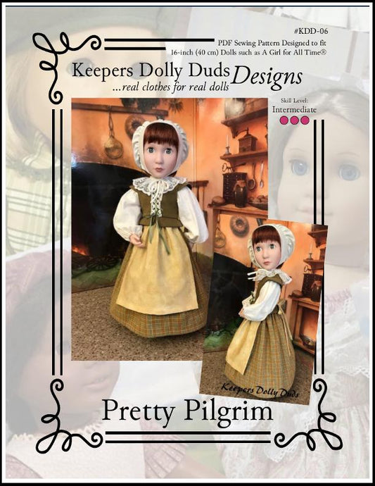 Pretty Pilgrim Pattern For A Girl For All Time Dolls