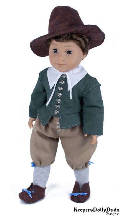 Pilgrim Boy 18" Doll Clothes Pattern
